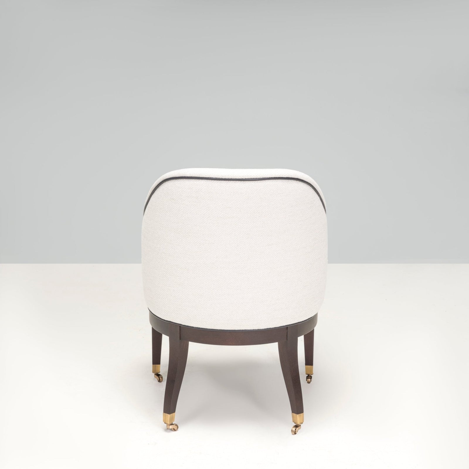Bespoke Traditional Beige Upholstered With Piping Office Chair @ REHAUS