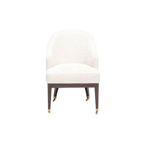 Bespoke Traditional Beige Upholstered With Piping Office Chair @ REHAUS