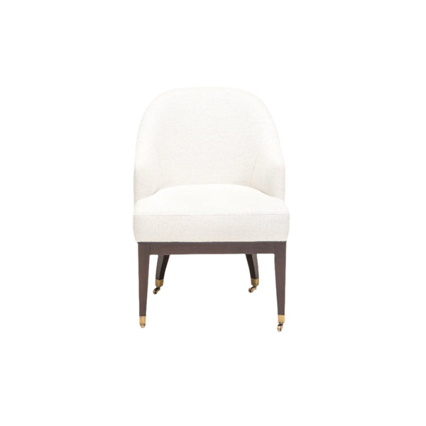 Bespoke Traditional Beige Upholstered With Piping Office Chair @ REHAUS