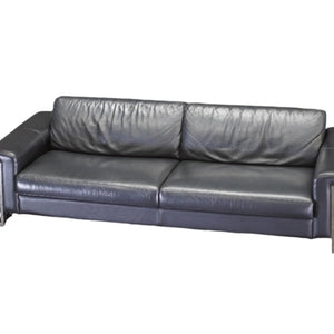 Black Leather Sofa by Roche Bobois - REHAUS - Roche Bobois