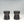 Black Wood Drum Industrial Side Tables, Set of 2 - REHAUS - Bespoke