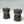 Black Wood Drum Industrial Side Tables, Set of 2 - REHAUS - Bespoke