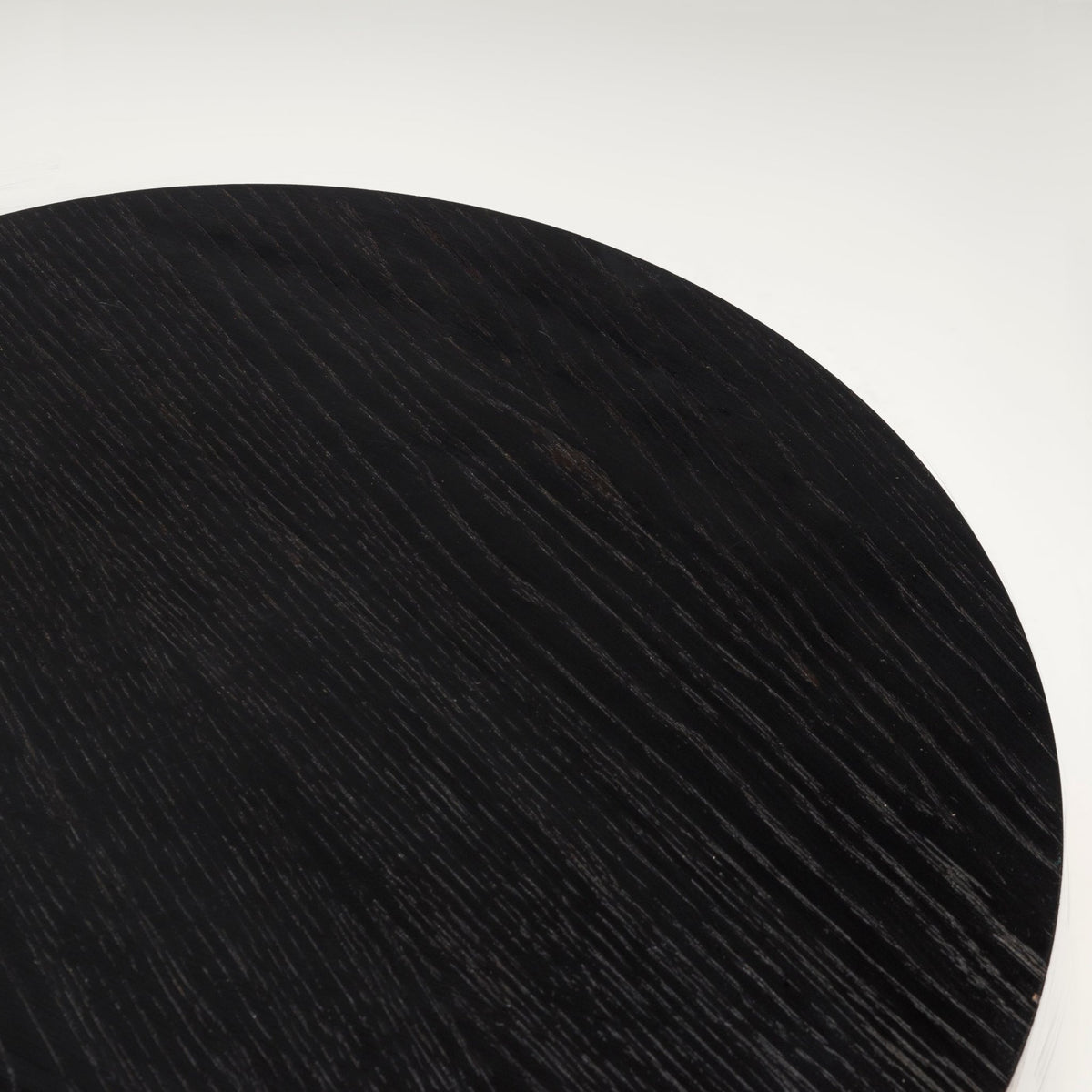 Black Wood Drum Industrial Side Tables, Set of 2 - REHAUS - Bespoke