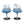 Blue Knoll Tulip Chair by Saarinen, Set of 2 - REHAUS - Knoll