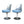 Blue Knoll Tulip Chair by Saarinen, Set of 2 - REHAUS - Knoll