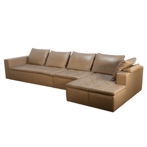 BoConcept Beige Leather Mezzo Sofa @ REHAUS