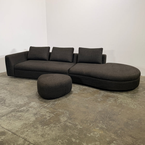 BoConcept Bergamo Sofa and Bermuda Footstool @ REHAUS