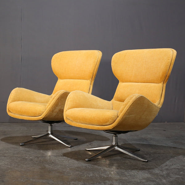 BoConcept Corduroy Yellow Chair with Swivel Function @ REHAUS