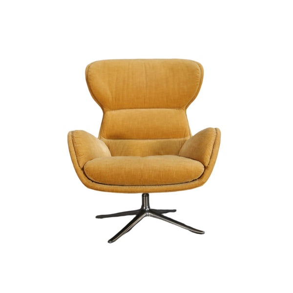 BoConcept Corduroy Yellow Chair with Swivel Function @ REHAUS