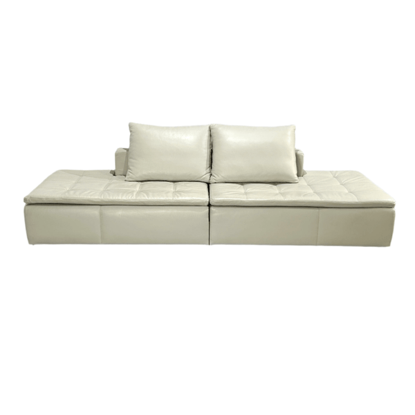 BoConcept Cream Leather Mezzo Modular Sofa Units @ REHAUS
