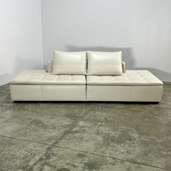 BoConcept Cream Leather Mezzo Modular Sofa Units @ REHAUS
