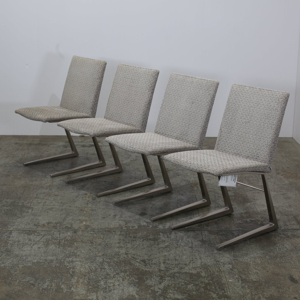 BoConcept Grey Leather Mariposa Dining Chairs, Set of Four @ REHAUS