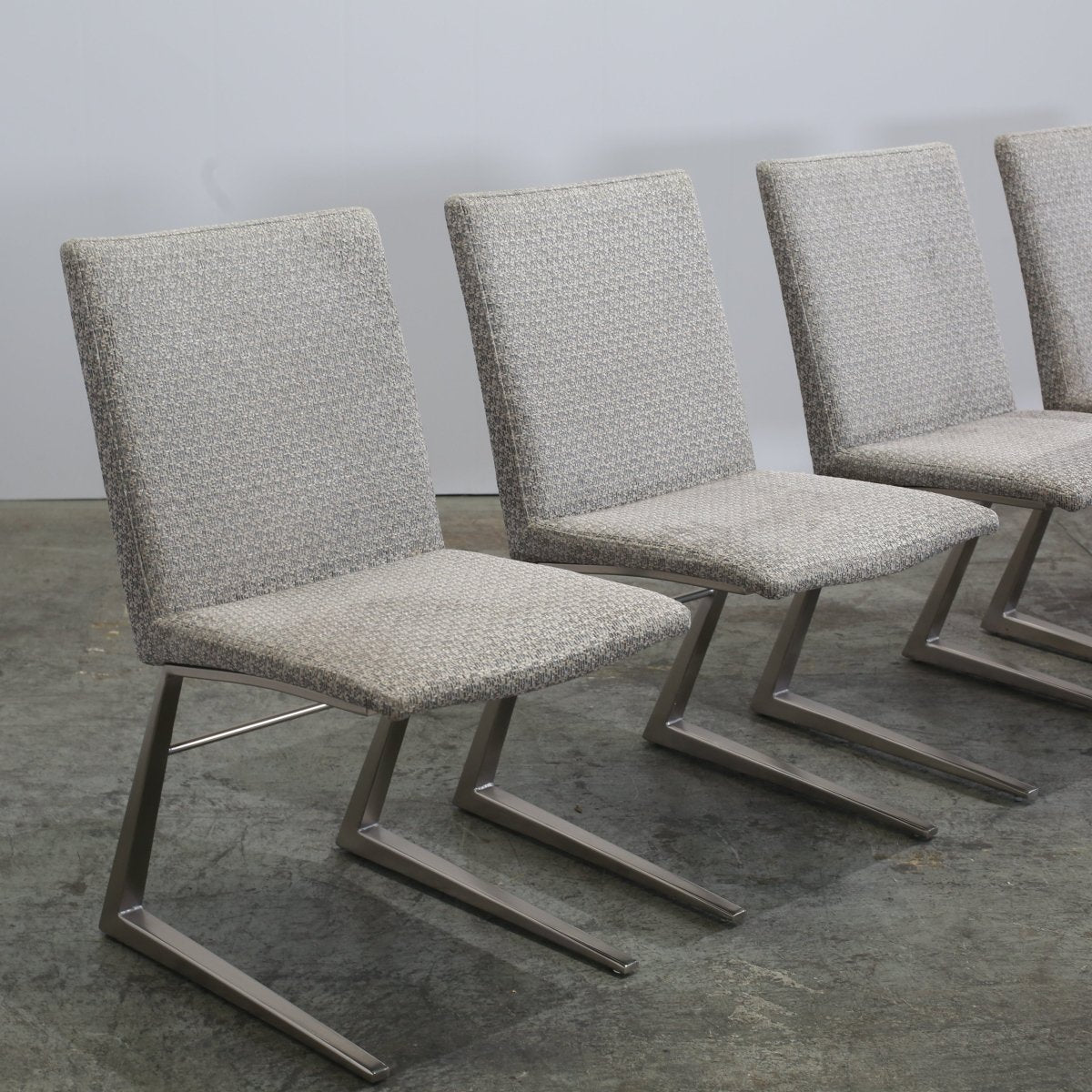 BoConcept Grey Leather Mariposa Dining Chairs, Set of Four @ REHAUS