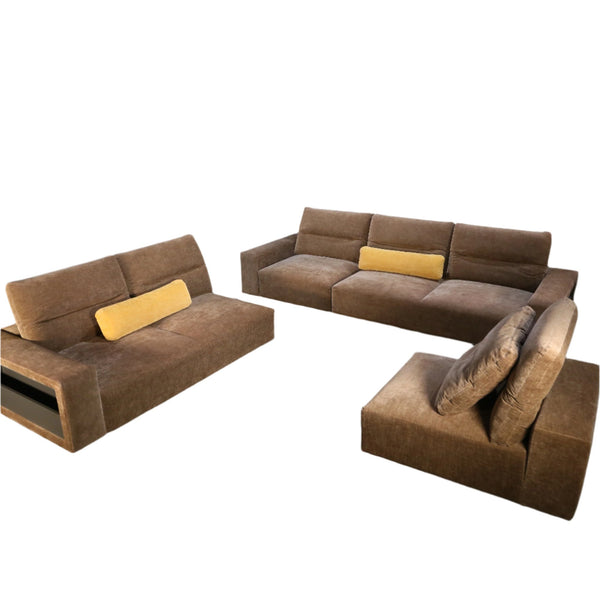 BoConcept Large Modular Sofa with Adjustable Back and Storage Sections @ REHAUS