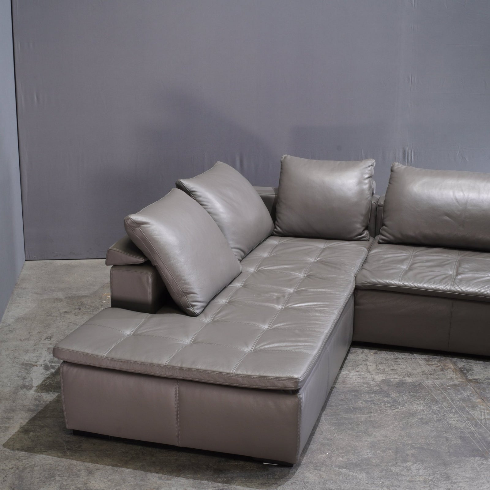 BoConcept Leather Mezzo Corner Chaise Sectional Sofa @ REHAUS