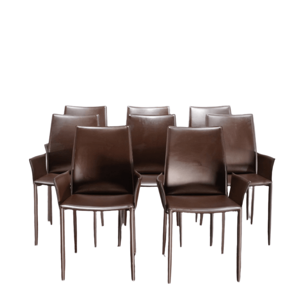 Bontempi Casa Linda Leather Chair by Daniele Molteni, Set of Eight @ REHAUS