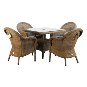 Bridgman Rattan Kensington Outdoor Dining Table & Armchair Set