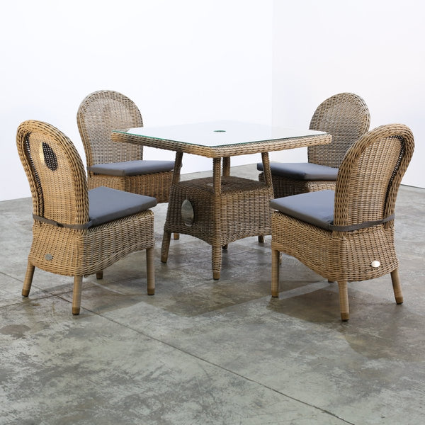 Bridgman Rattan Kensington Outdoor Dining Table & Dining Chair Set @ REHAUS