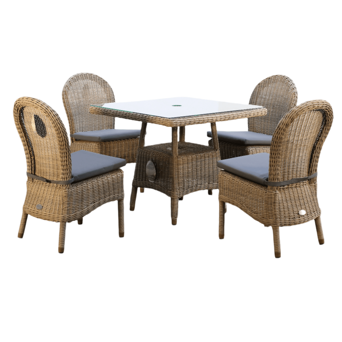 Bridgman Rattan Kensington Outdoor Dining Table & Dining Chair Set @ REHAUS