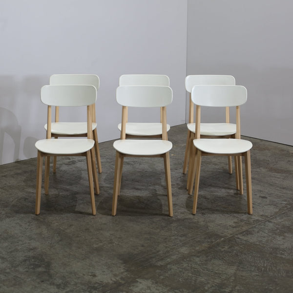 Calligaris Chaise Cream Chairs, Set of Six @ REHAUS