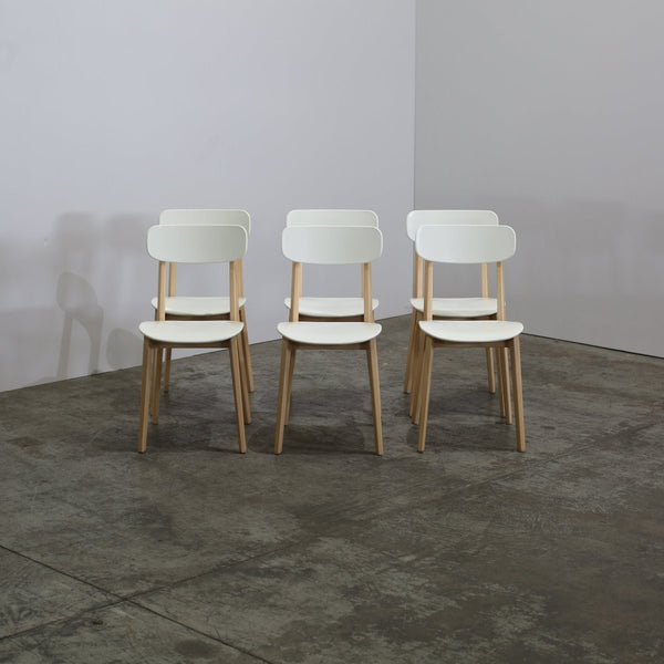 Calligaris Chaise Cream Chairs, Set of Six @ REHAUS