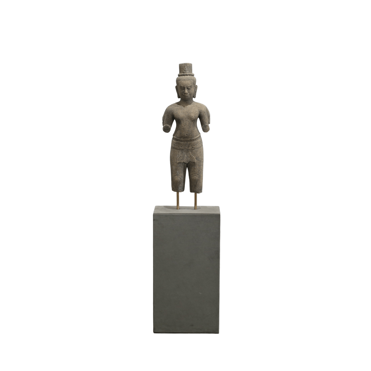 Cambodian Stone Statue on Plinth @ REHAUS