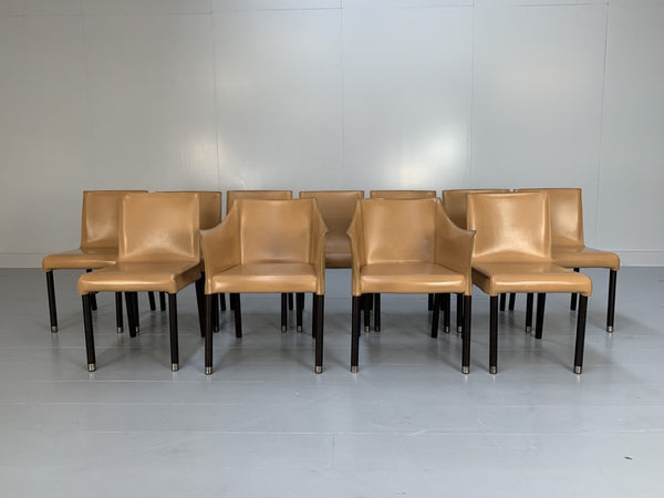 Cappellini Cap Dining Armchairs - In Saddle Leather, Set of Twelve @ REHAUS