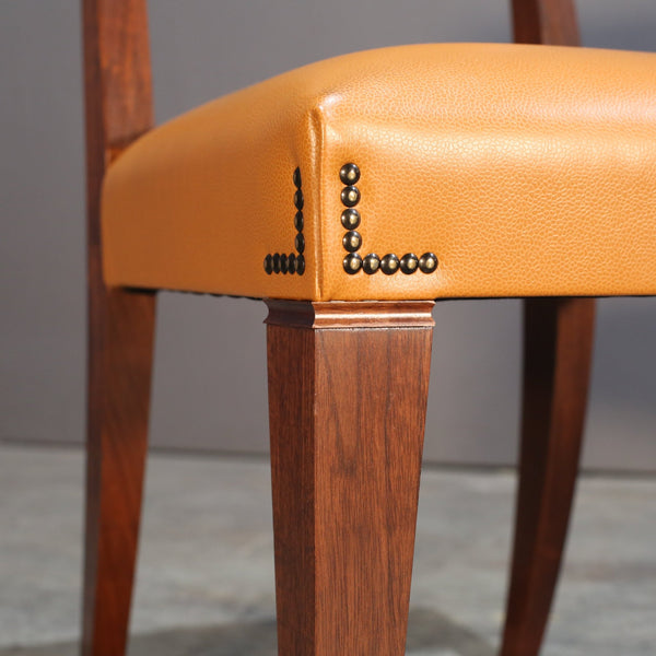 Caramel Brown Leather Chair @ REHAUS