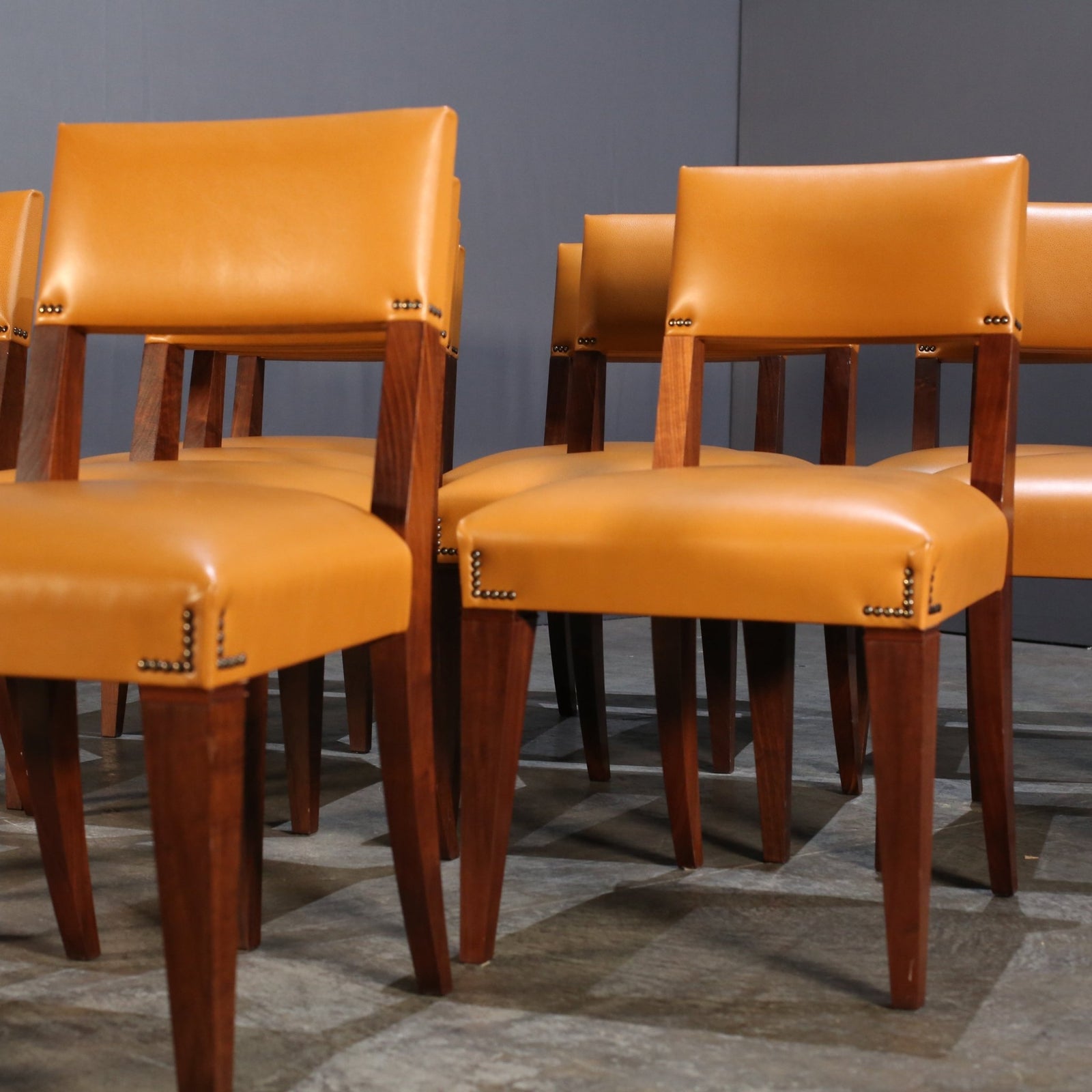 Caramel Brown Leather Chair @ REHAUS