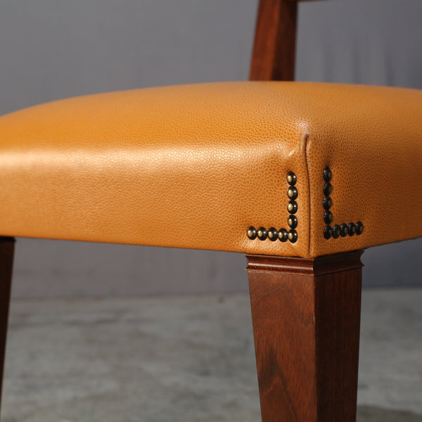 Caramel Brown Leather Chair @ REHAUS