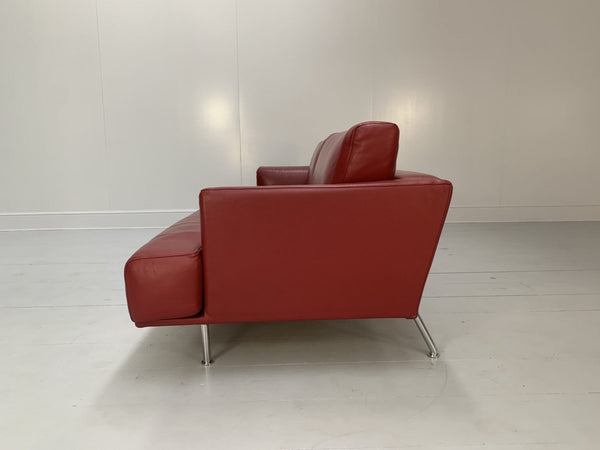 Cassina 253 Nest 2.5 - Seat Sofa & Bench Footstool - In Red Pelle Leather @ REHAUS