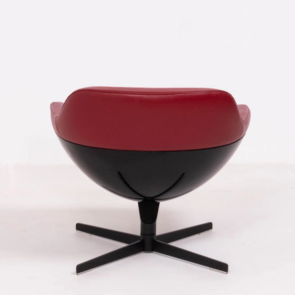 Cassina by Jean - Marie Massaud 277 Auckland Red Leather Lounge Armchair - REHAUS - Jean - Marie Massaud