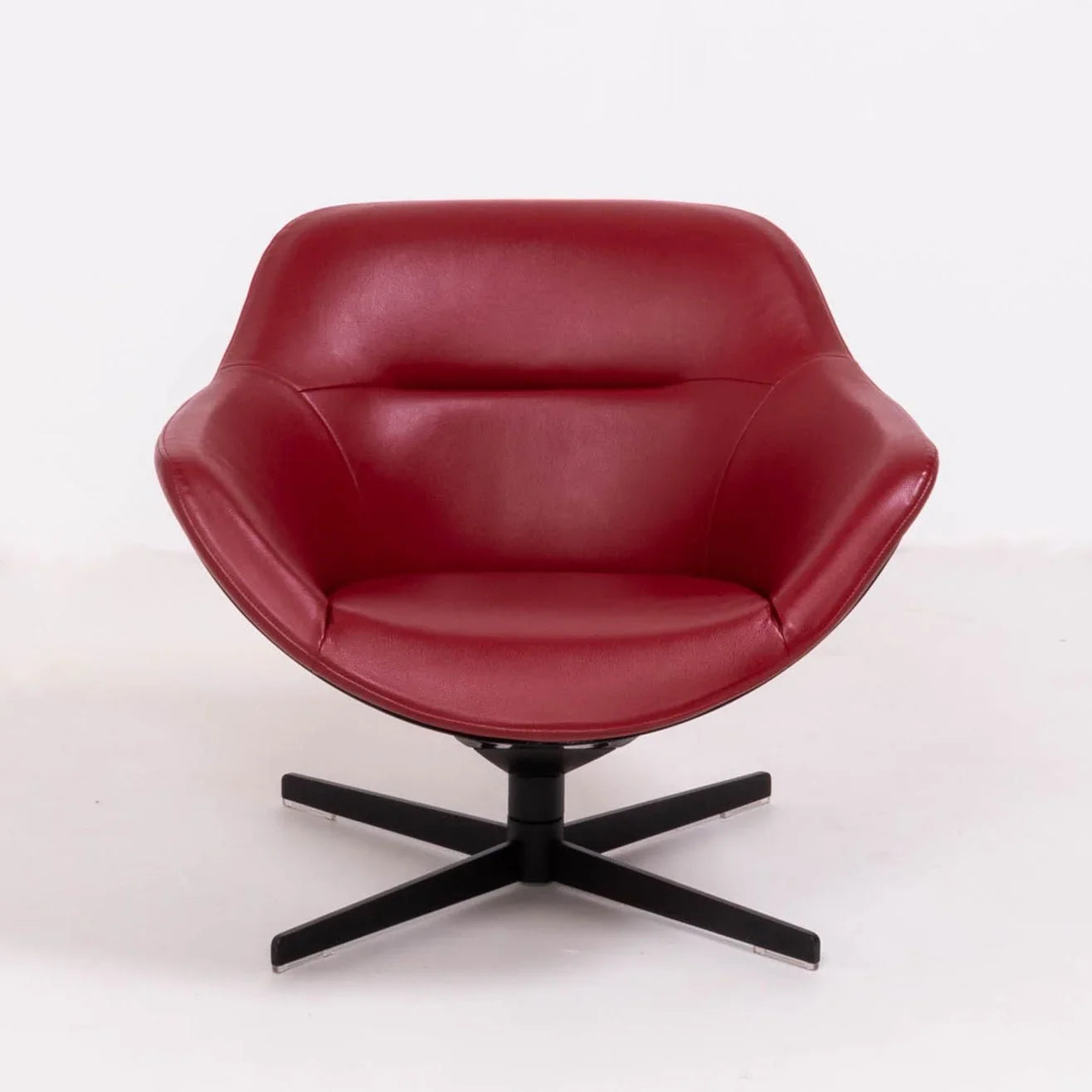 Cassina by Jean - Marie Massaud 277 Auckland Red Leather Lounge Armchair - REHAUS - Jean - Marie Massaud