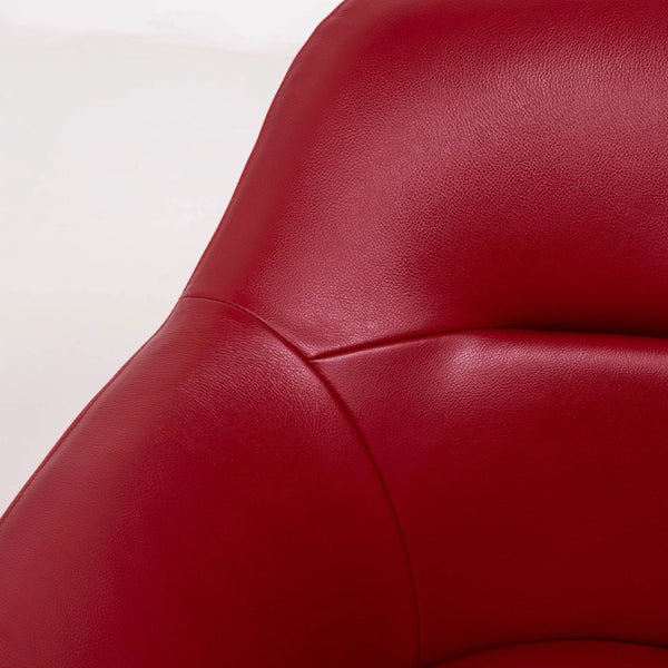 Cassina by Jean - Marie Massaud 277 Auckland Red Leather Lounge Armchair - REHAUS - Jean - Marie Massaud