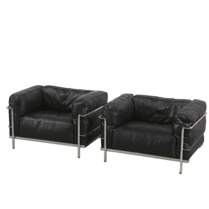 Cassina LC3 Armchair, Set of Two