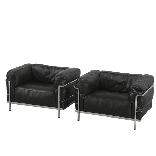 Cassina LC3 Armchair, Set of Two