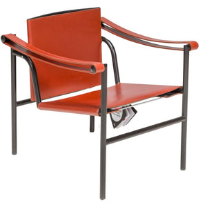 Cassina Le Corbusier, Pierre Jeanneret & Perriand Red Leather LC1 Armchair - REHAUS - Le Corbusier