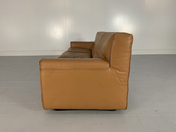 Cassina Sofa & 2 Armchairs - In Tan Brown Leather @ REHAUS
