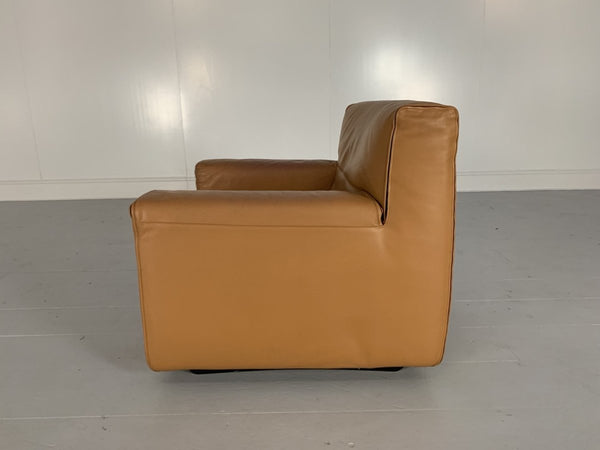 Cassina Sofa & 2 Armchairs - In Tan Brown Leather @ REHAUS