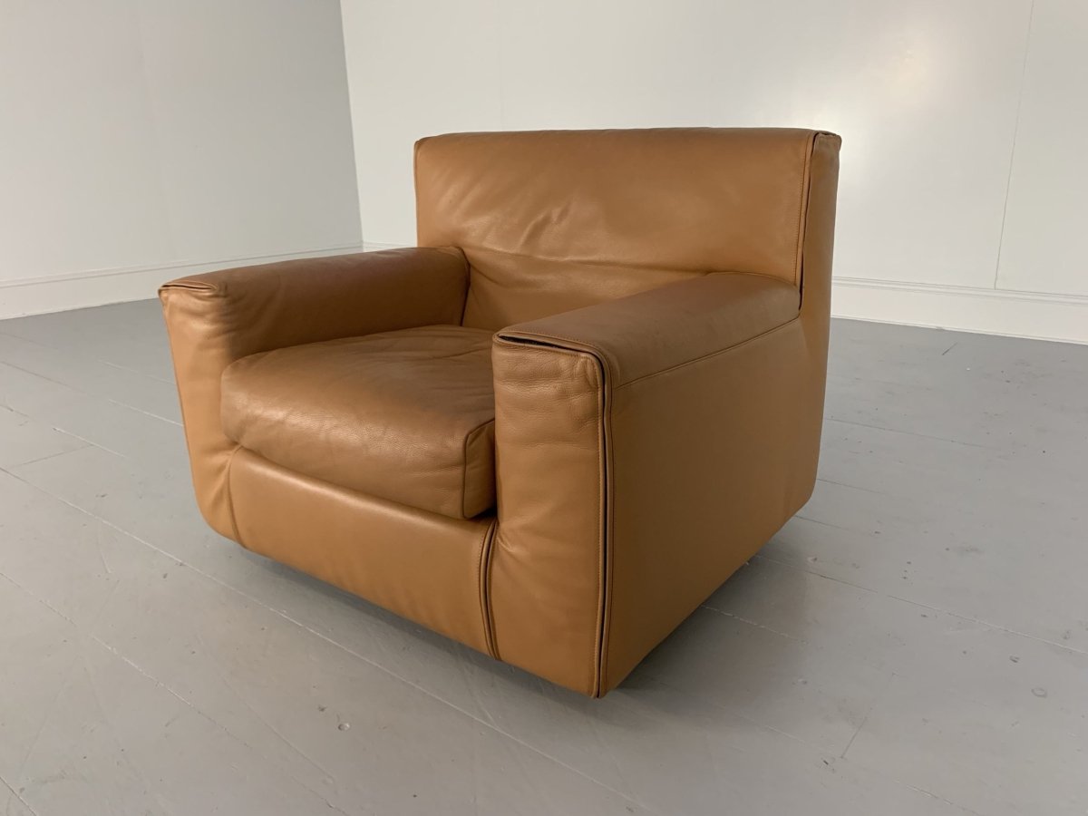 Cassina Sofa & 2 Armchairs - In Tan Brown Leather @ REHAUS