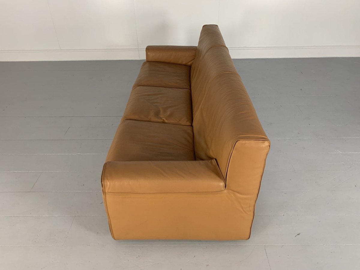 Cassina Sofa & 2 Armchairs - In Tan Brown Leather @ REHAUS