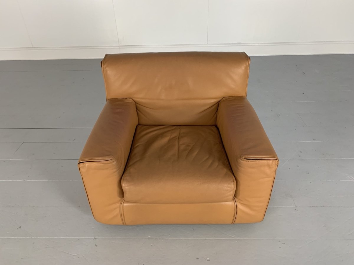 Cassina Sofa & 2 Armchairs - In Tan Brown Leather @ REHAUS