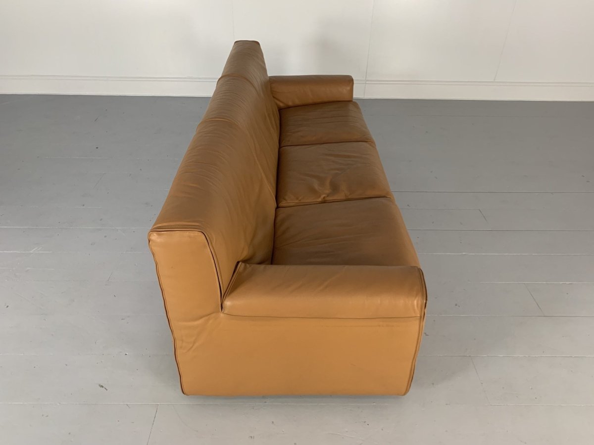 Cassina Sofa & 2 Armchairs - In Tan Brown Leather @ REHAUS