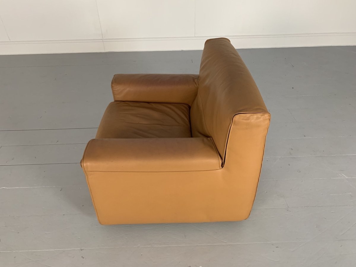 Cassina Sofa & 2 Armchairs - In Tan Brown Leather @ REHAUS