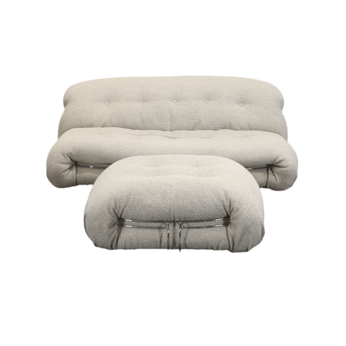 Cassina Soriana Two Seater Sofa and Ottoman by Afra & Tobia Scarpa @ REHAUS