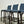 Cattelan Italia Arcadia Blue Leather Bar Stools by Paolo Cattelan, Set of Four @ REHAUS