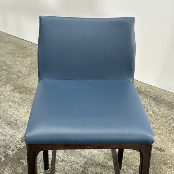 Cattelan Italia Arcadia Blue Leather Bar Stools by Paolo Cattelan, Set of Four @ REHAUS