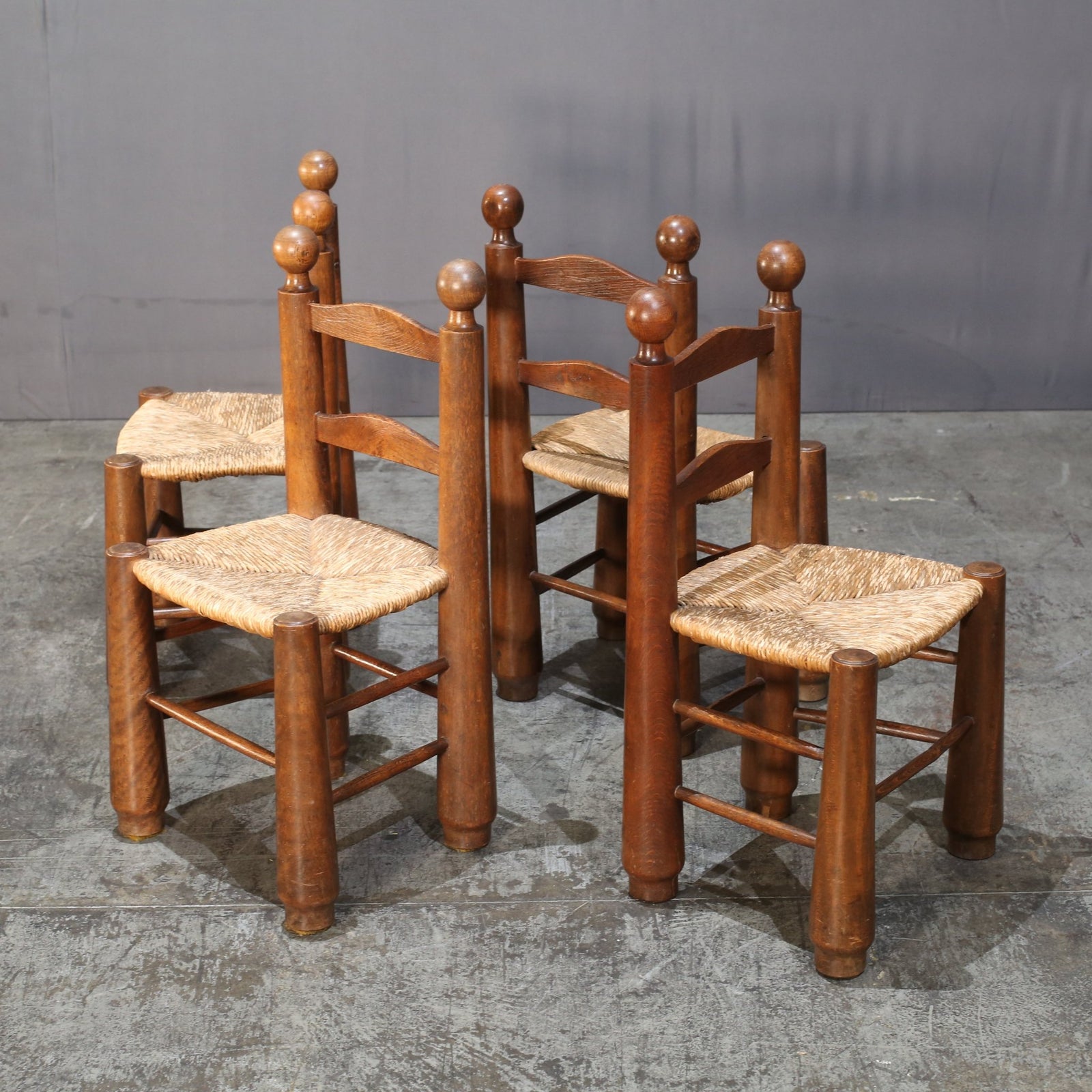 Charles Dudouyt Vintage Oak Dining Chair @ REHAUS