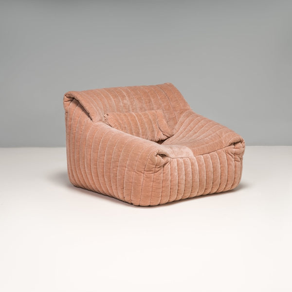 Cinna Ligne Roset Salmon Pink Sandra Armchair by Annie Hiéronimus, 1970s @ REHAUS