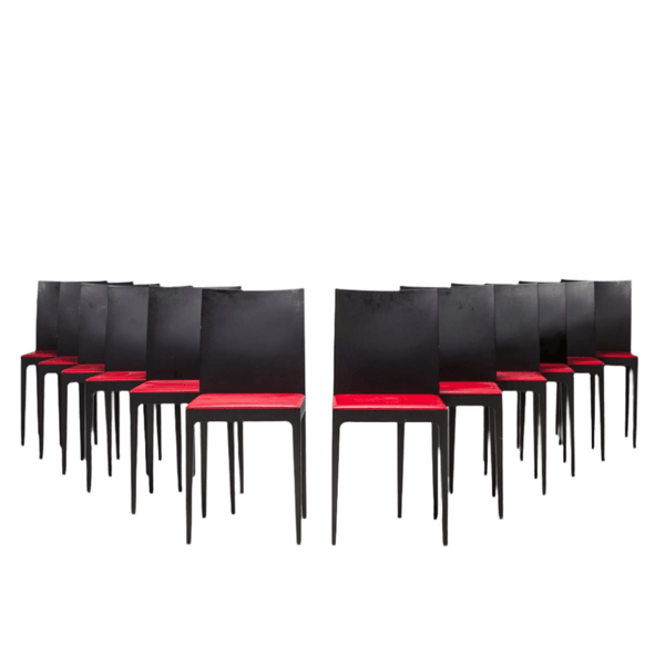 Crassevig by Ludovica & Roberto Palomba Anna R Black Oak Dining Chairs, Set of Twelve @ REHAUS